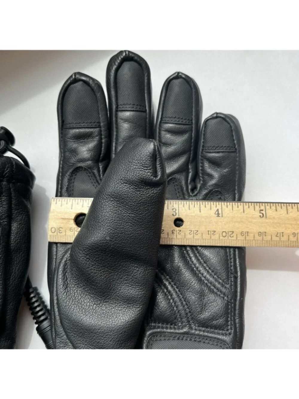Harley Davidson XS Leather Gauntlet Electric Heated Motorcycle Gloves 12V READ